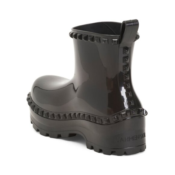 CARMEN SOL Black Graziano Jelly Studded Boots - Picture 2 of 2